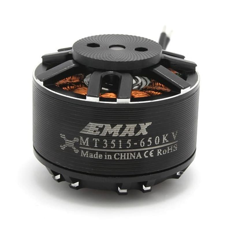 EMAX MT3515 650KV Brushless DC Motor – Black Cap (CW Motor Rotation)